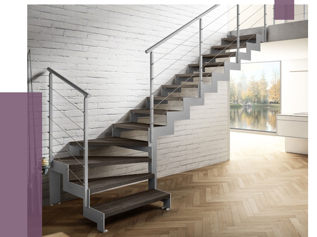 Г-образные лестницы под ключ в Лыткарине от 37131 руб. | ПРОЛЁТ-Лтк