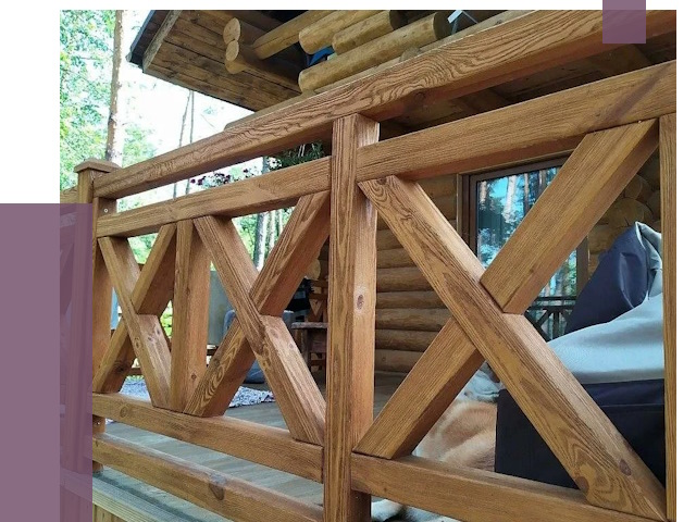 Деревянные перила под ключ в Лыткарине от 7682 руб. 