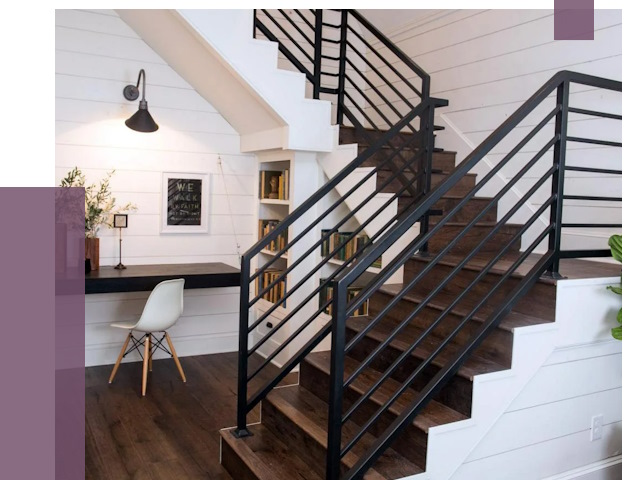 Перила для лестницы в доме в Лыткарине от 7426 руб. — ПРОЛЁТ-Лтк