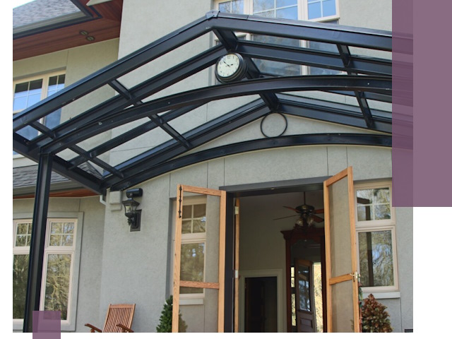 Изготовление и монтаж навесов и козырьков в Лыткарине