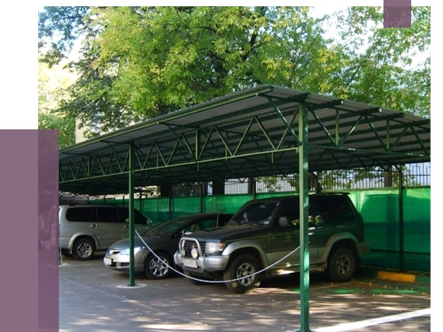 Навесы для парковки в Лыткарине от 80408 руб. заказать | ПРОЛЁТ-Лтк