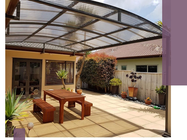 Навесы во двор под ключ в Лыткарине — изготовление и монтаж