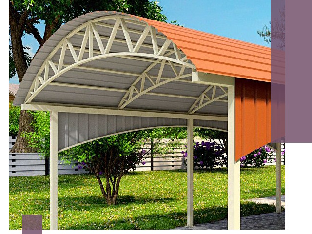 Навесы из профнастила под ключ в Лыткарине — установка и монтаж