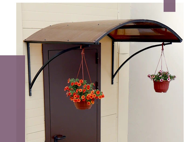 Козырьки над входом в Лыткарине от 14852 руб.  | ПРОЛЁТ-Лтк