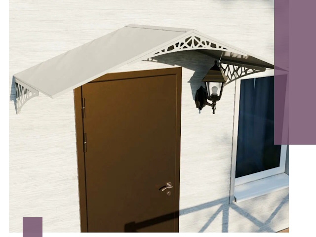 Металлические козырьки на входы и террасы в Лыткарине