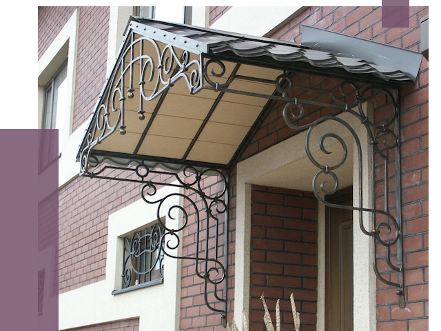 Двускатные козырьки в Лыткарине под ключ от 12804 руб.