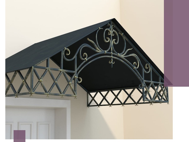 Двускатные металлические козырьки под ключ в Лыткарине