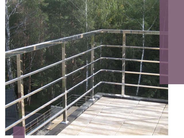 Парапеты из нержавеющей стали в Лыткарине — изготовление и монтаж